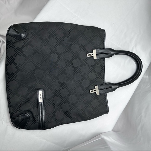 TUMI Signature Logo Tote Textile with Leather trim - Picture 4 of 6